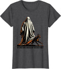 Women's My Great Dane Dragged Off The Ghost Sheet Funny Dog Lover T-Shirt - Dark Heather Grey