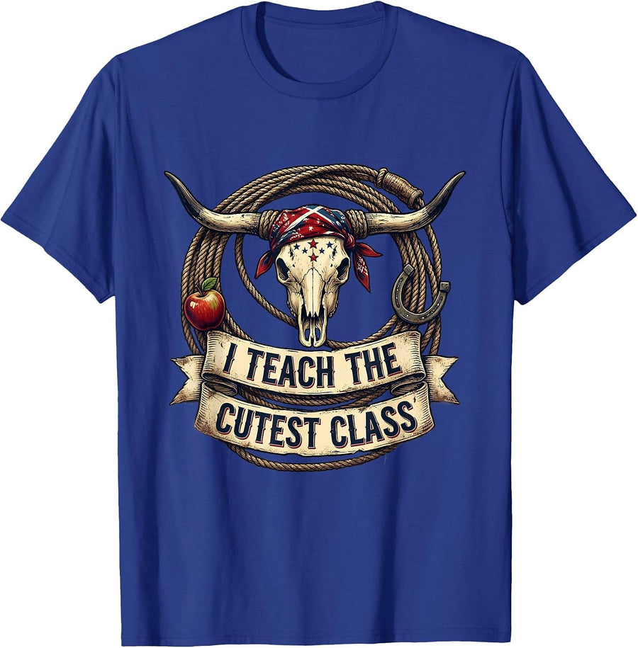 I Teach The Cutest Class Kindergarten Teacher T-Shirt - Royal Blue