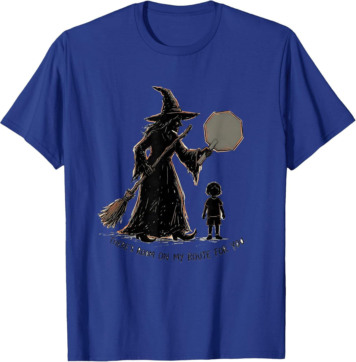 There's Room On My Route For You Funny Halloween Teacher T-Shirt - Royal Blue