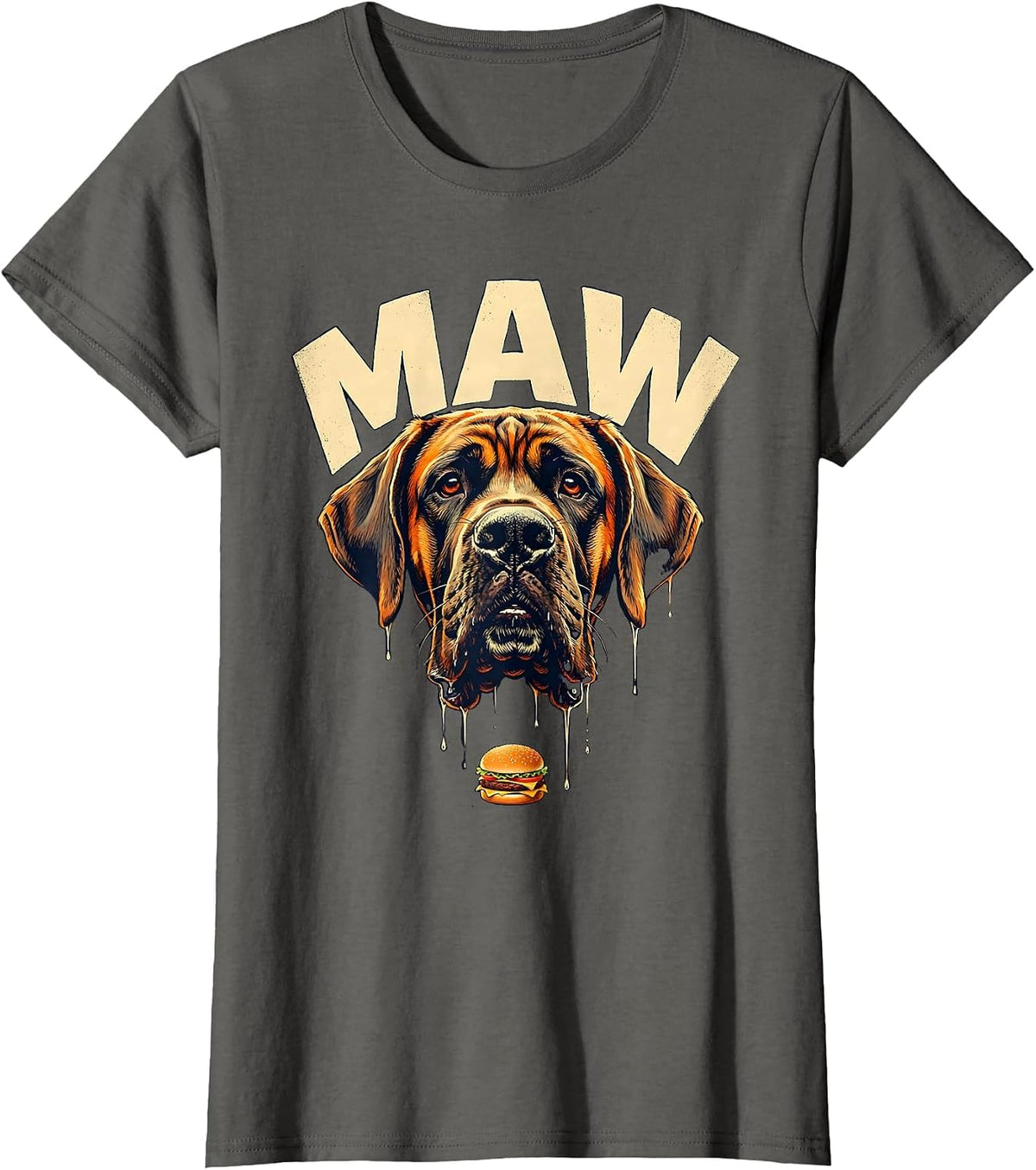Women's MAW Funny Great Dane Dog Owner Pet Lover Humor T-Shirt - Asphalt Grey
