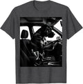 Men's Great Dane Passenger Dog Meme Humor Car Interior T-Shirt - Dark Heather Grey