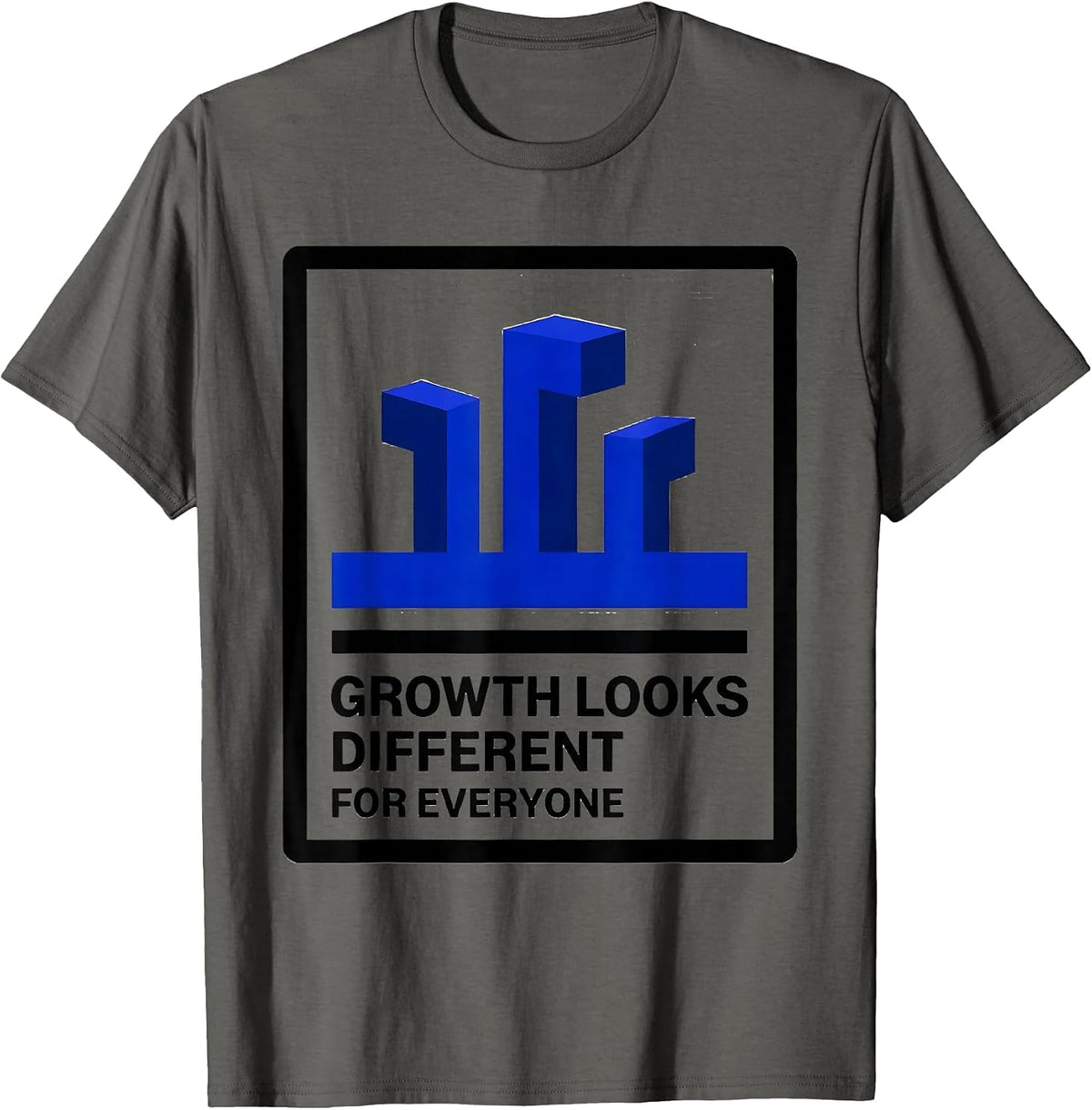 Growth Looks Different For Everyone Special Ed Teacher T-Shirt - Asphalt Grey