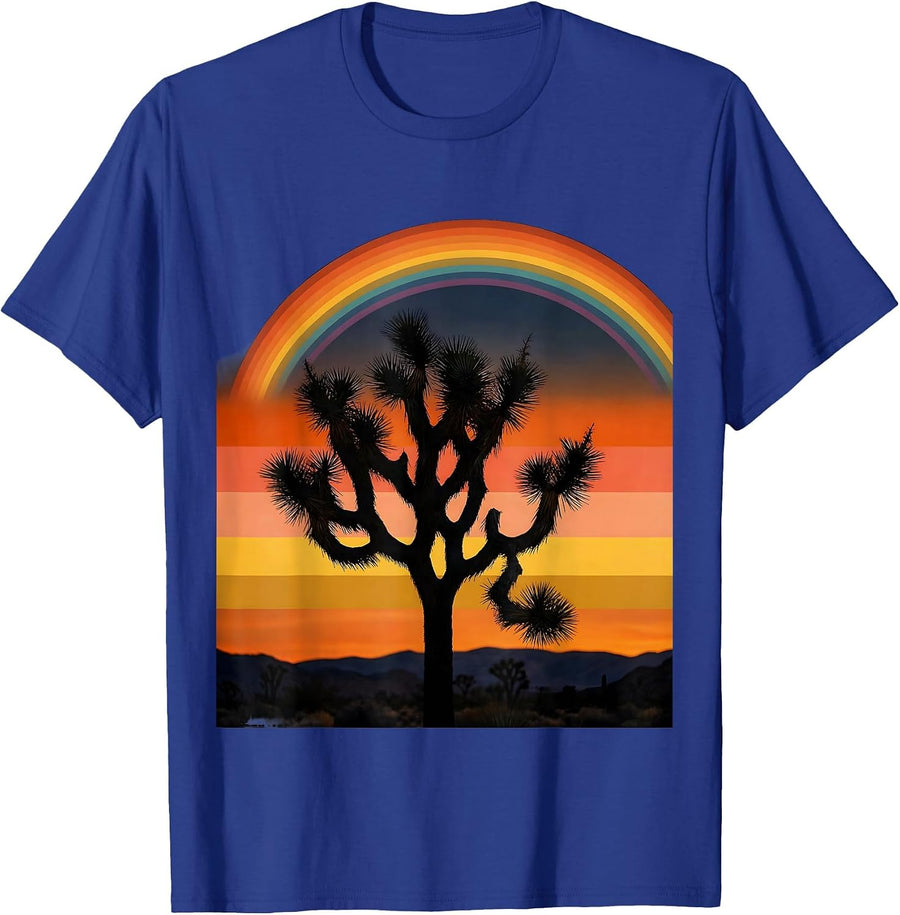 Joshua Tree Milky Way California Night Sky T-Shirt - Royal Blue
