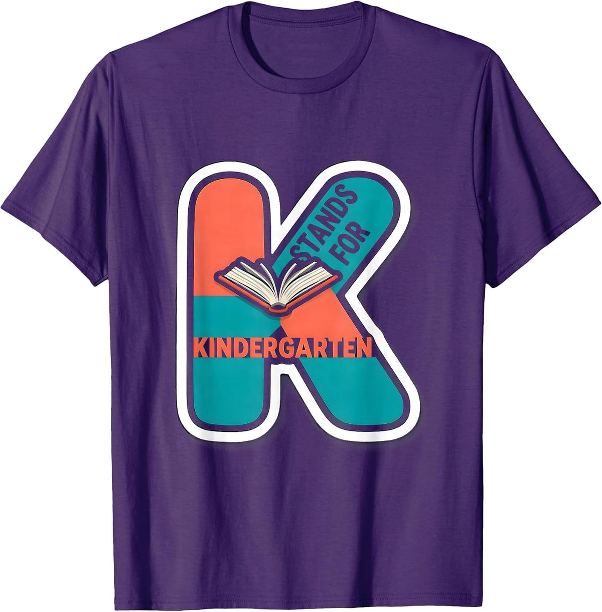 K Stands For Kindergarten Whimsical Back To School Teacher T-Shirt - Purple
