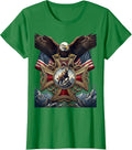 Women's Mountain Goat Rocky Peak USA Wildlife Art T-Shirt - Kelly Green