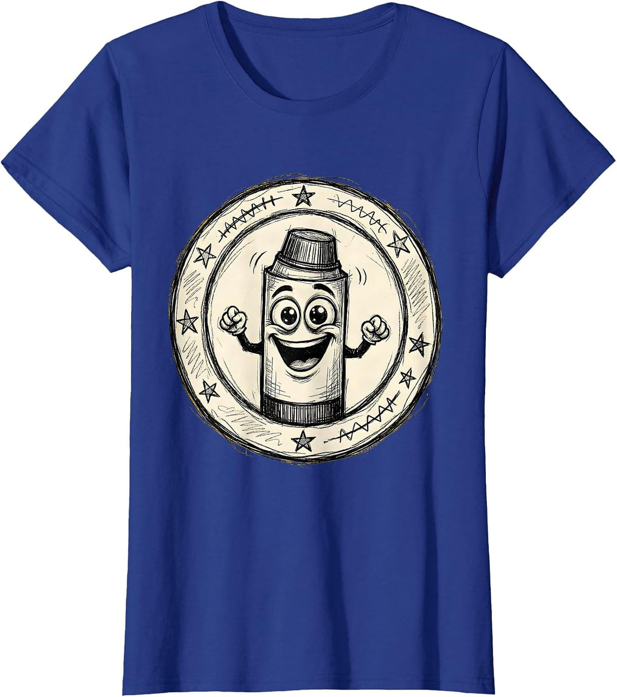Women's Cute Glue Stick Googly Eyes 2nd Grade Teacher T-Shirt - Royal Blue