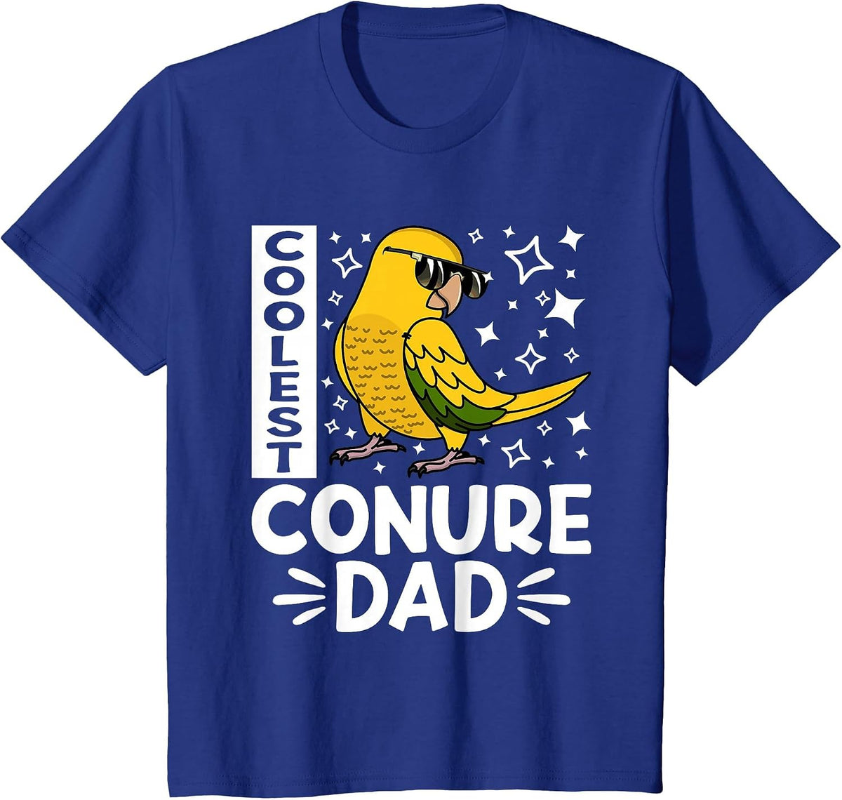 Coolest Conure Parrot Dad I Golden Conure T-Shirt - Royal Blue