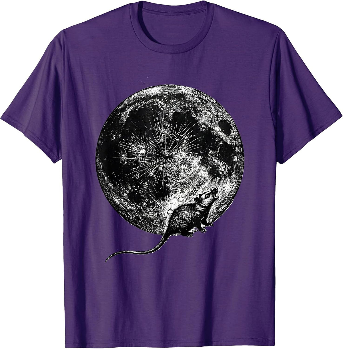 Black Moon Ferret Funny Small Mammal Pet Lover Humor T-Shirt - Purple