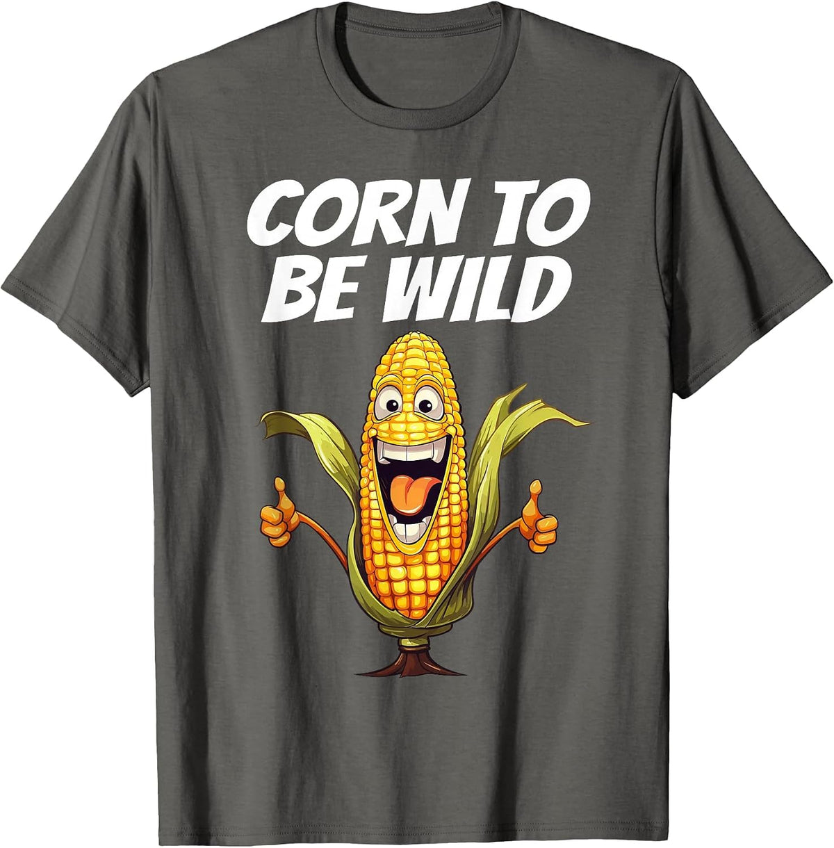 Funny Corn Shirt Men Women Corn On The Cob Costume Farmer T-Shirt - Asphalt Grey