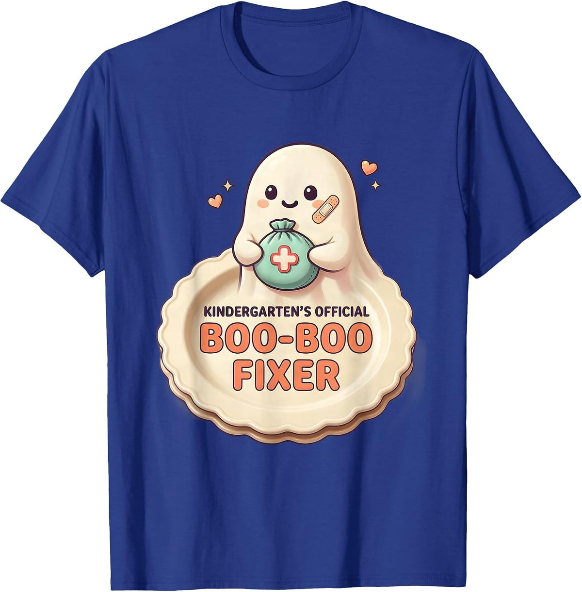 Men's Kindergarten's Official Boo-Boo Fixer Cute Kawaii Halloween T-Shirt - Royal Blue