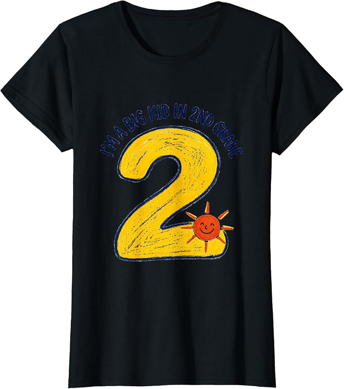 Women's I’m A Big Kid In 2nd Grade Funny Back To School Kids Humor T-Shirt - Black