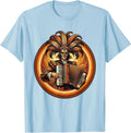 Men's Mardi Gras Accordion Player Masquerade Costume T-Shirt - Baby Blue