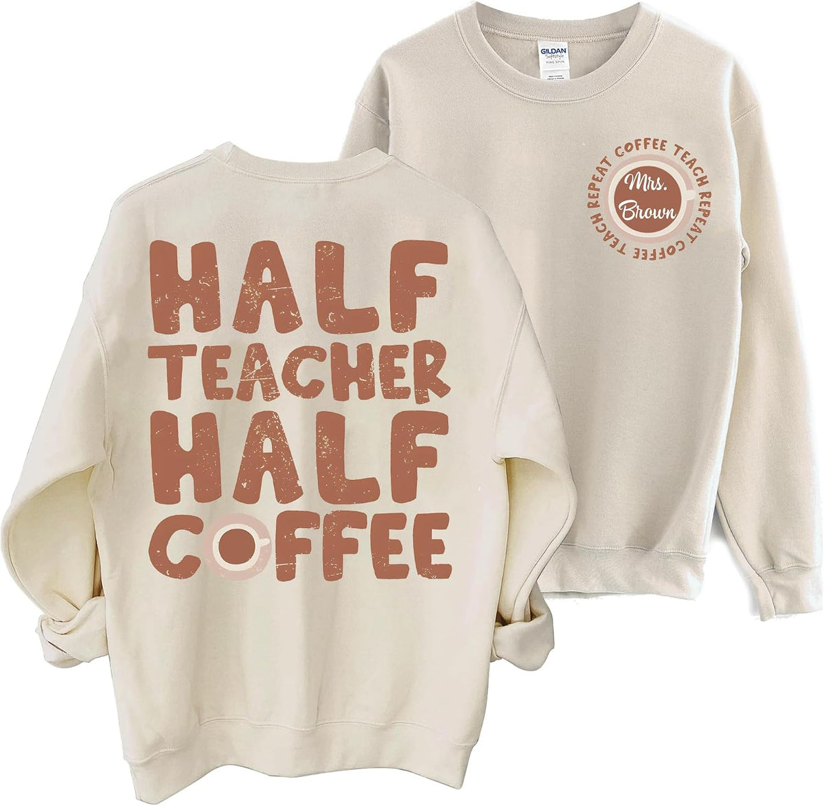 NAZENTI Personalized Teacher Sweatshirt, Custom Teacher Gifts, Teacher Shirt, Idea Gift for Teacher, Teacher Shirt for Women