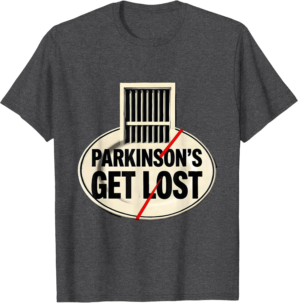 Parkinson's: Get Lost Funny Awareness Support Squad Dark T-Shirt - Dark Heather Grey