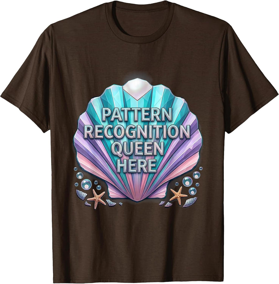 Men's Pattern Recognition Queen Autism Awareness Design T-Shirt - Brown