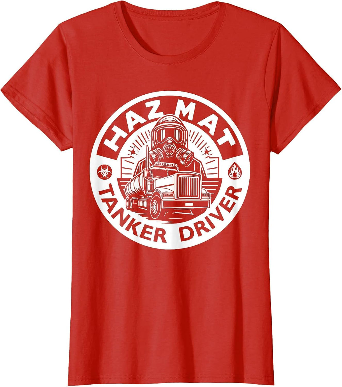 Hazmat Tanker Truck Driver T-Shirt - Red
