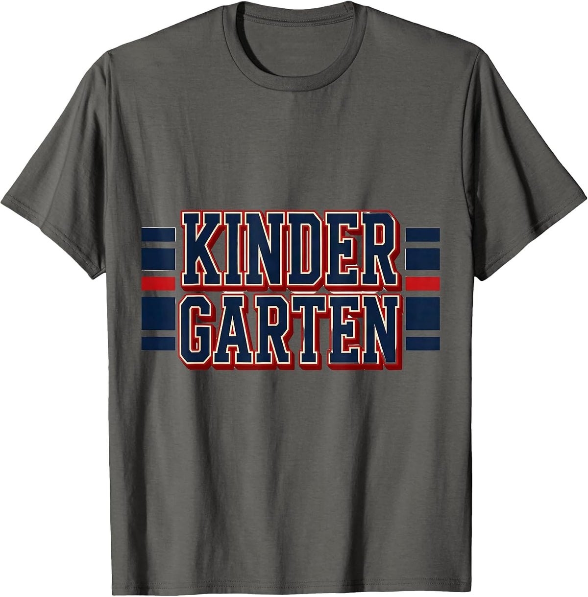 Men's Kindergarten Retro Grade-Level Teacher Back To School T-Shirt - Asphalt Grey