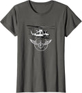 UH-1 Huey Retro Helicopter Vintage Vietnam Chopper T-Shirt - Asphalt Grey