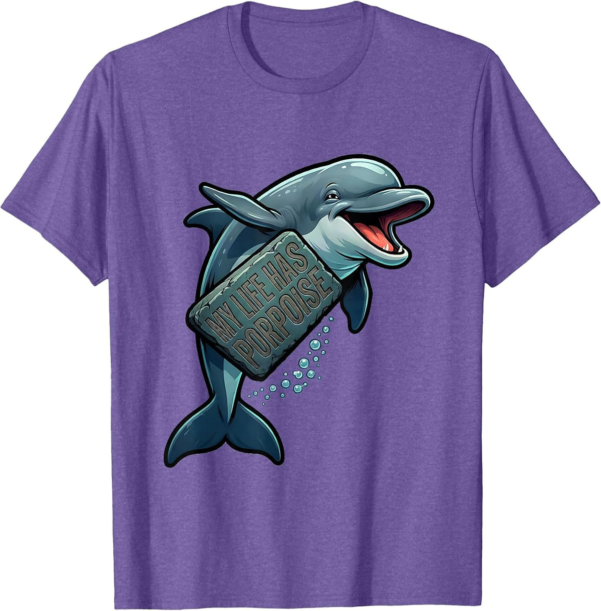 Men's My Life Has Porpoise Cute Future Marine Biologist Gift T-Shirt - Purple Heather