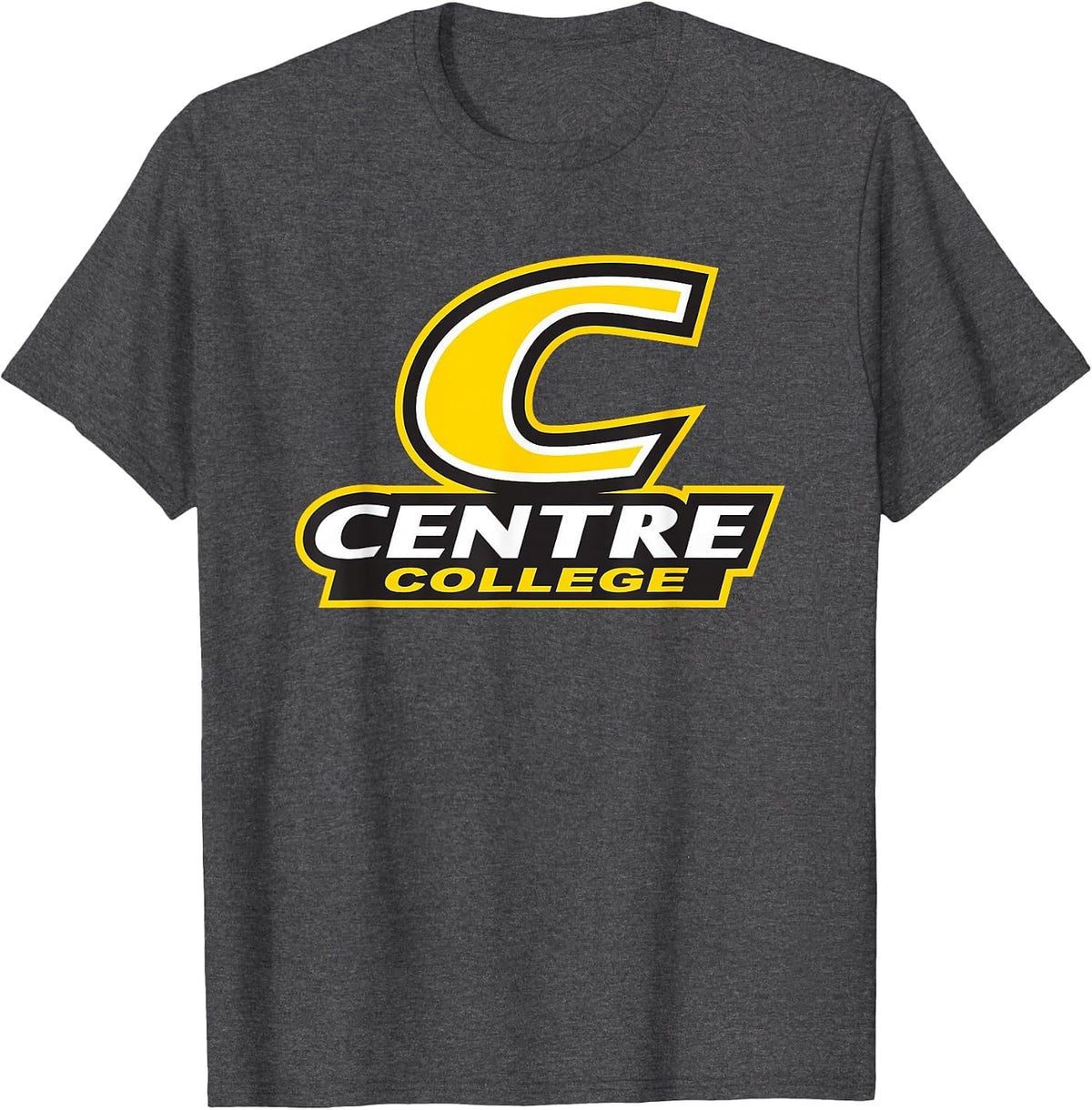 Centre College Colonels Stacked C Logo T-Shirt - Dark Heather Grey