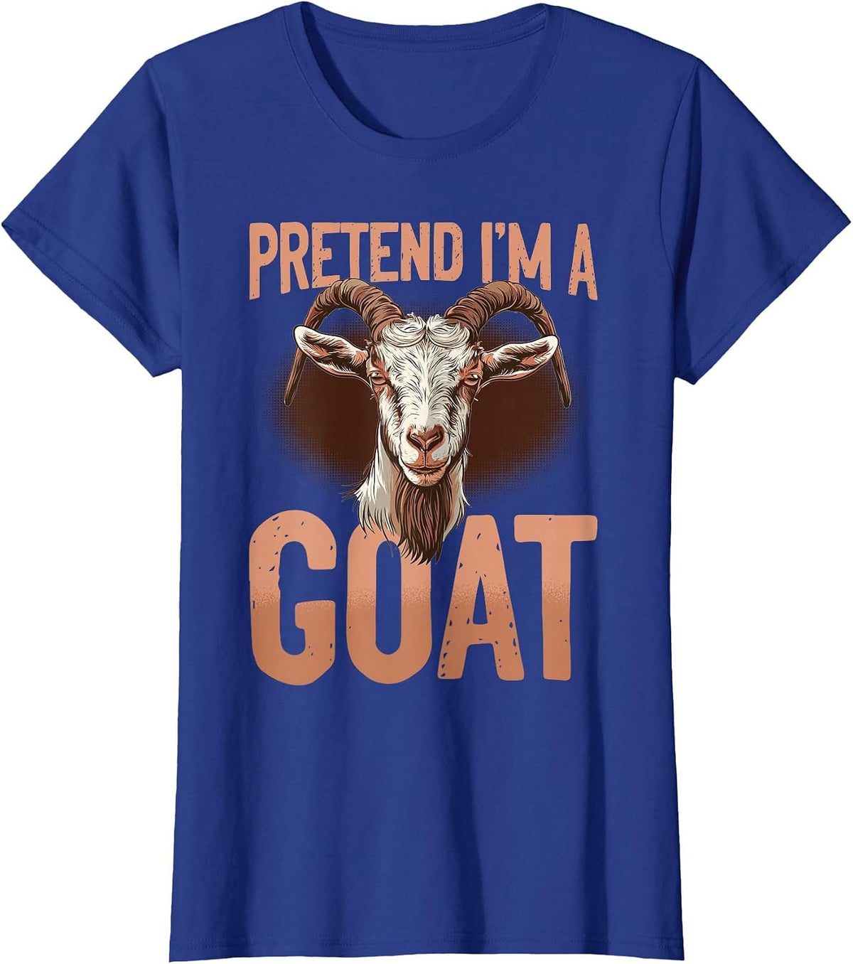 Funny Goat Farmer Animal Pretend I'm A Goat T-Shirt - Royal Blue