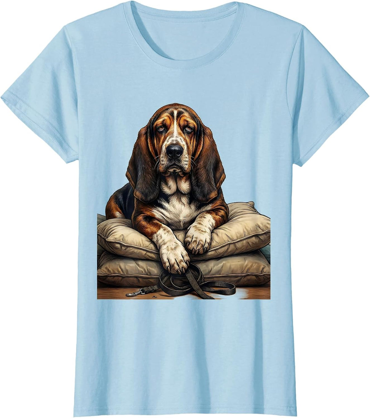 Basset Hound Dog Breed Funny Pet Lover Gift T-Shirt - Baby Blue