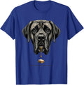 Great Dane Head Of Snack Security Funny Dog Lover Breed T-Shirt - Royal Blue