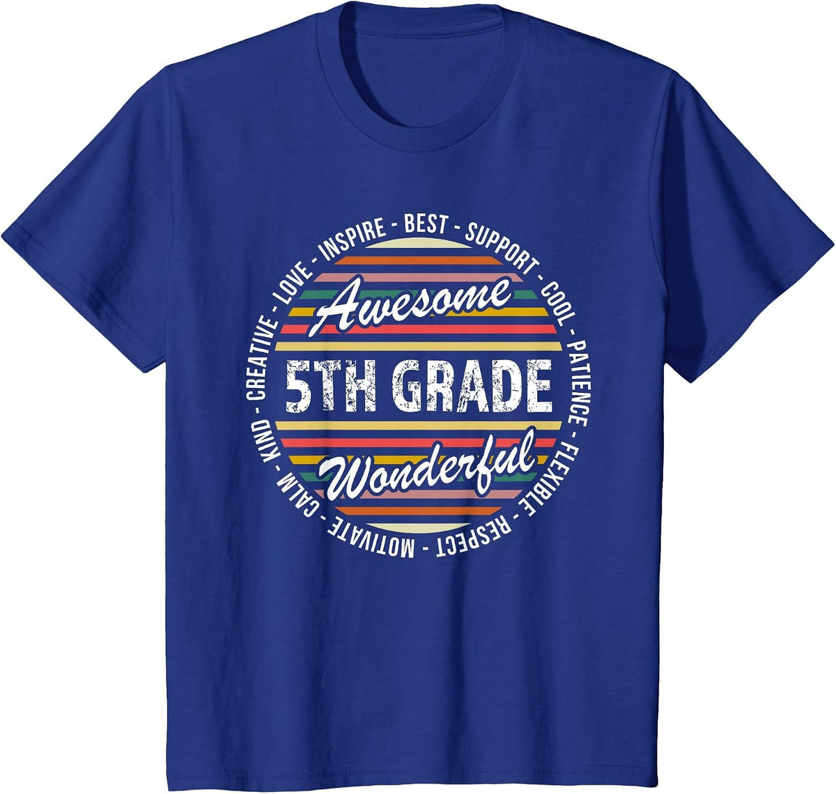 5th Grade Tshirt Funny Team Fifth Teacher Back to School T-Shirt - Royal Blue
