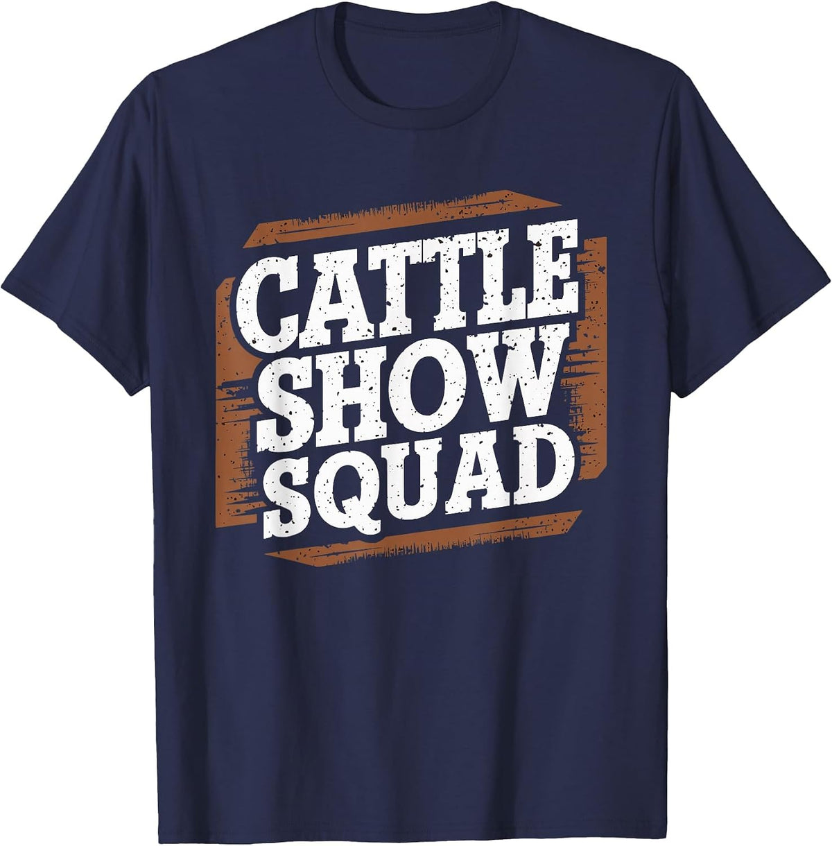 Cattle Show Squad County Fair Livestock Rancher T-Shirt - Navy Blue