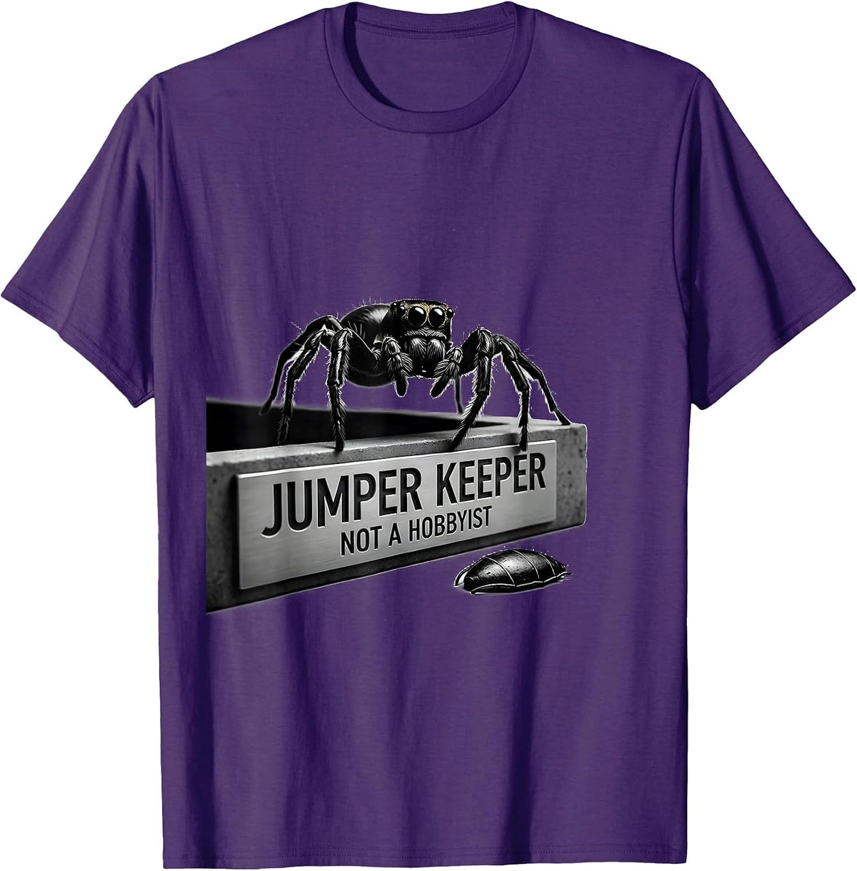 Men's Jumper Keeper Not A Hobbyist Minimalist Spider Lover Gift T-Shirt - Purple