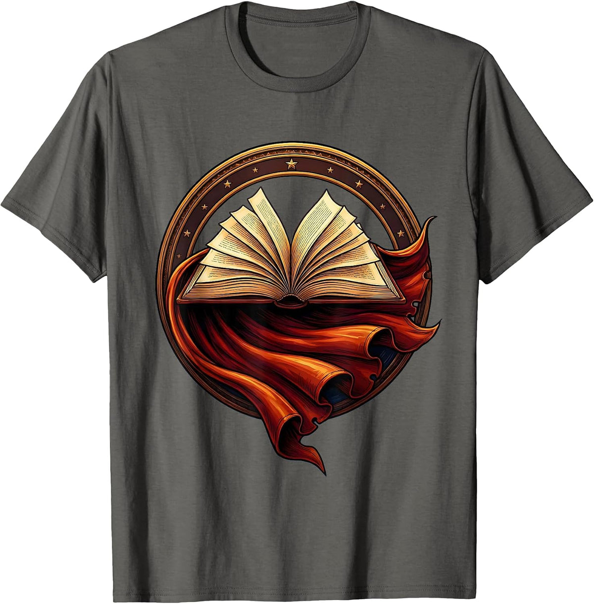 Superhero Special Ed Teacher Book Cape Gift T-Shirt - Asphalt Grey