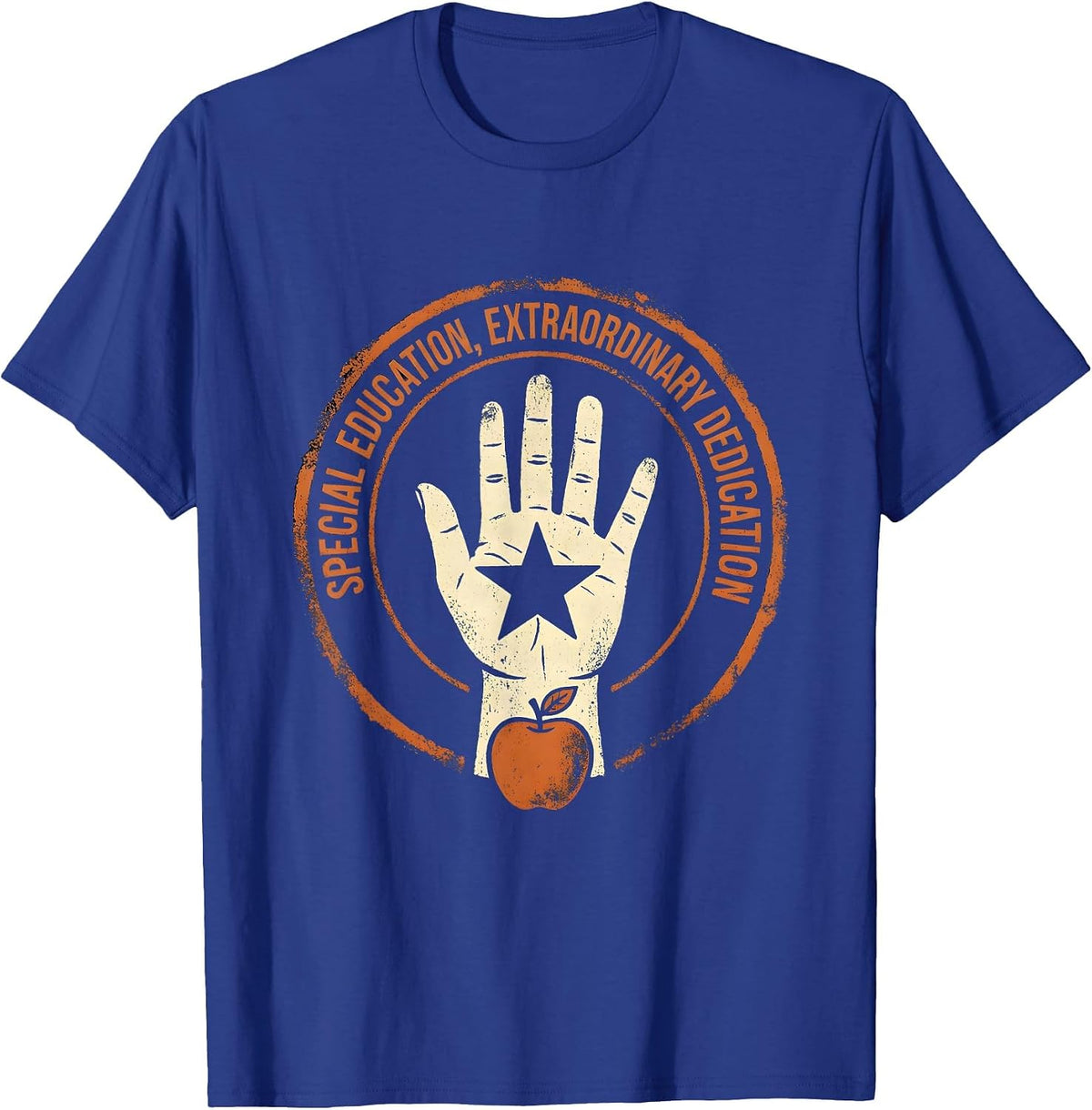 Men's Special Education Extraordinary Dedication Teacher T-Shirt - Royal Blue