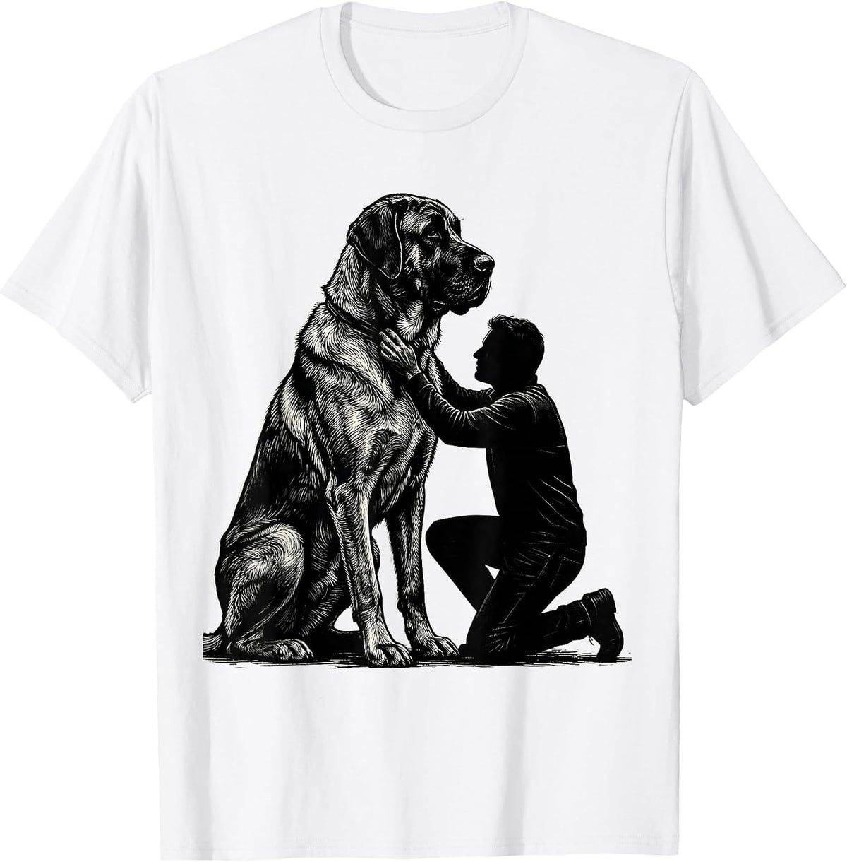Men's Great Dane Dad Patriotic Pet Pride Humor T-Shirt - White