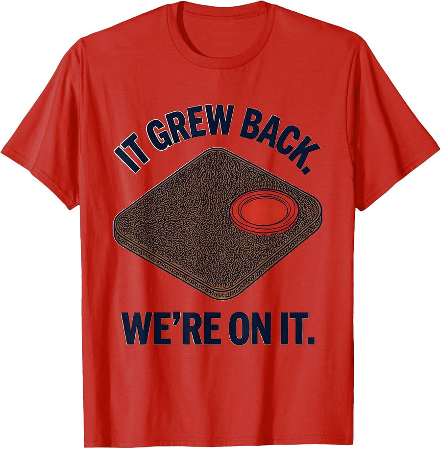 Men's It Grew Back We're On It Funny Lab Week Biologist T-Shirt - Red