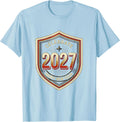 Celebrate 2027 Happy New Year Emblem Party Family Matching T-Shirt - Baby Blue