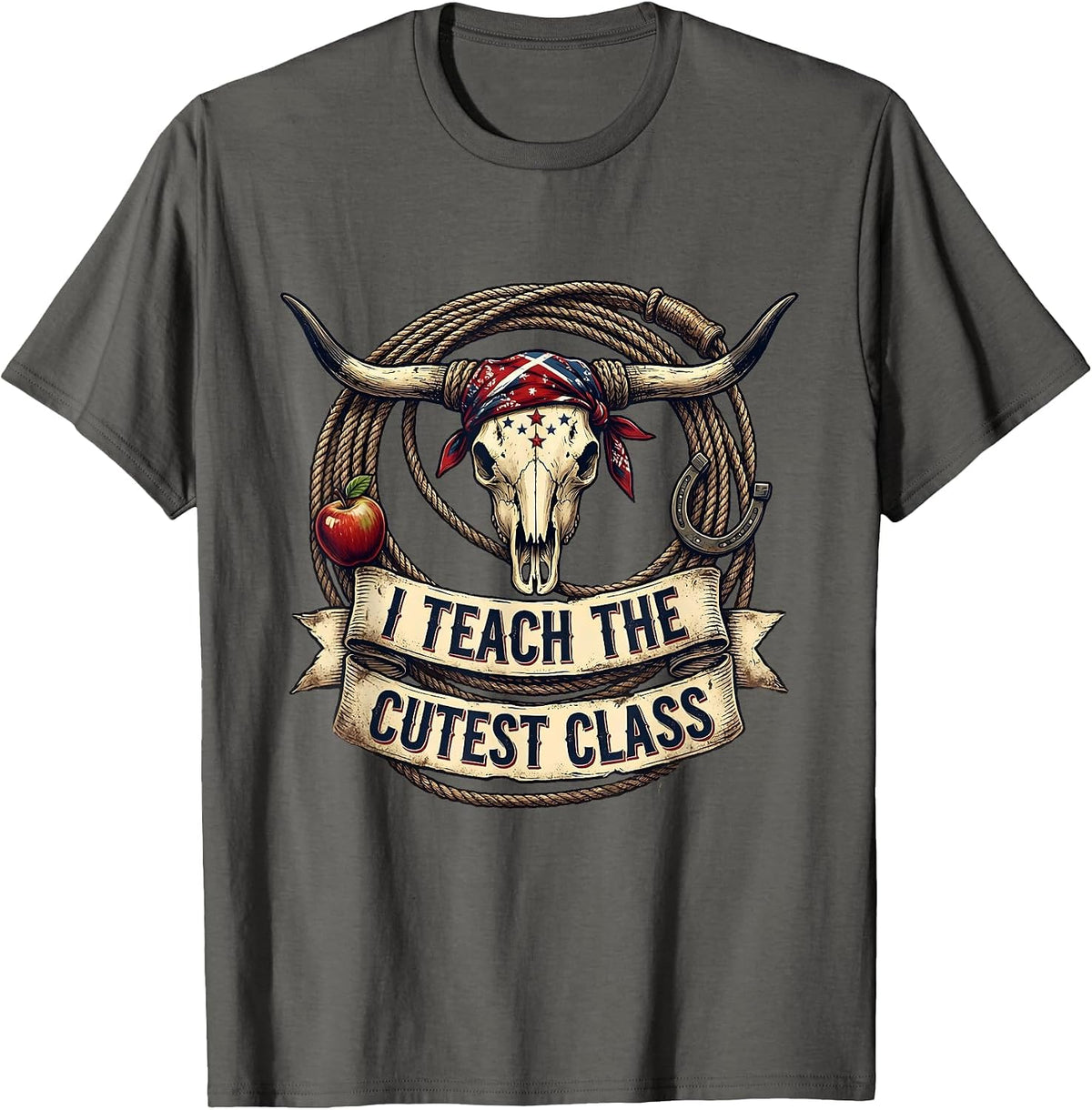 I Teach The Cutest Class Kindergarten Teacher T-Shirt - Asphalt Grey