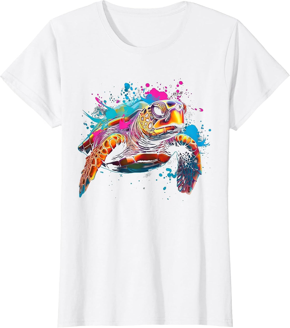 Sea Turtle Beach Lover Ocean Animal Graphic Novelty T-Shirt - White