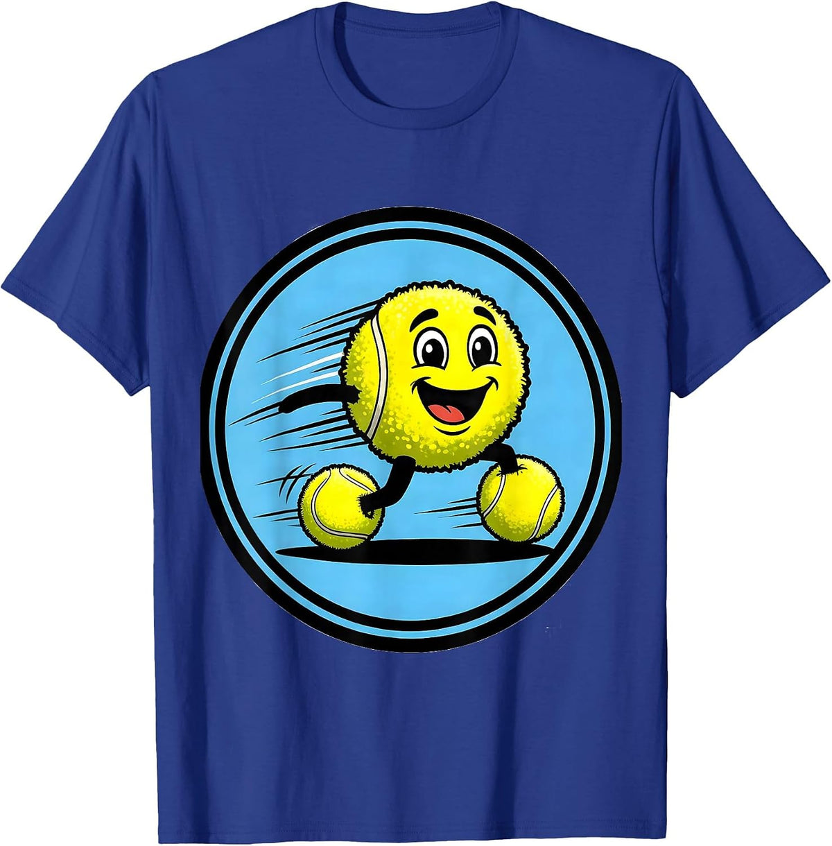 Walker Tennis Ball Feet Fall Prevention Graphic T-Shirt - Royal Blue