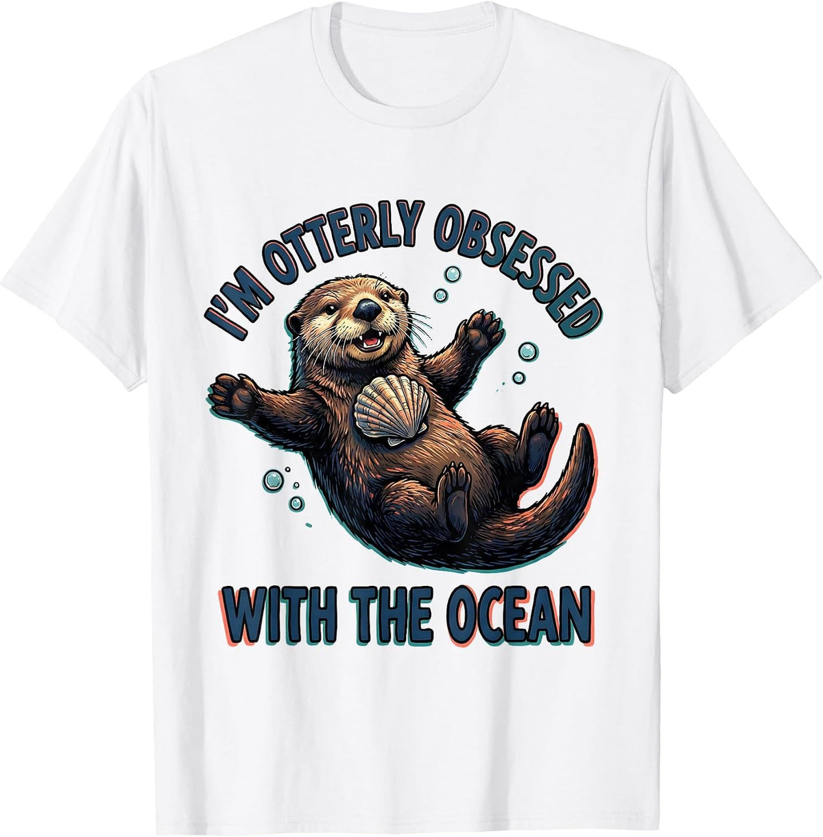 Men's I'm Otterly Obsessed With The Ocean Future Marine Biologist T-Shirt - White