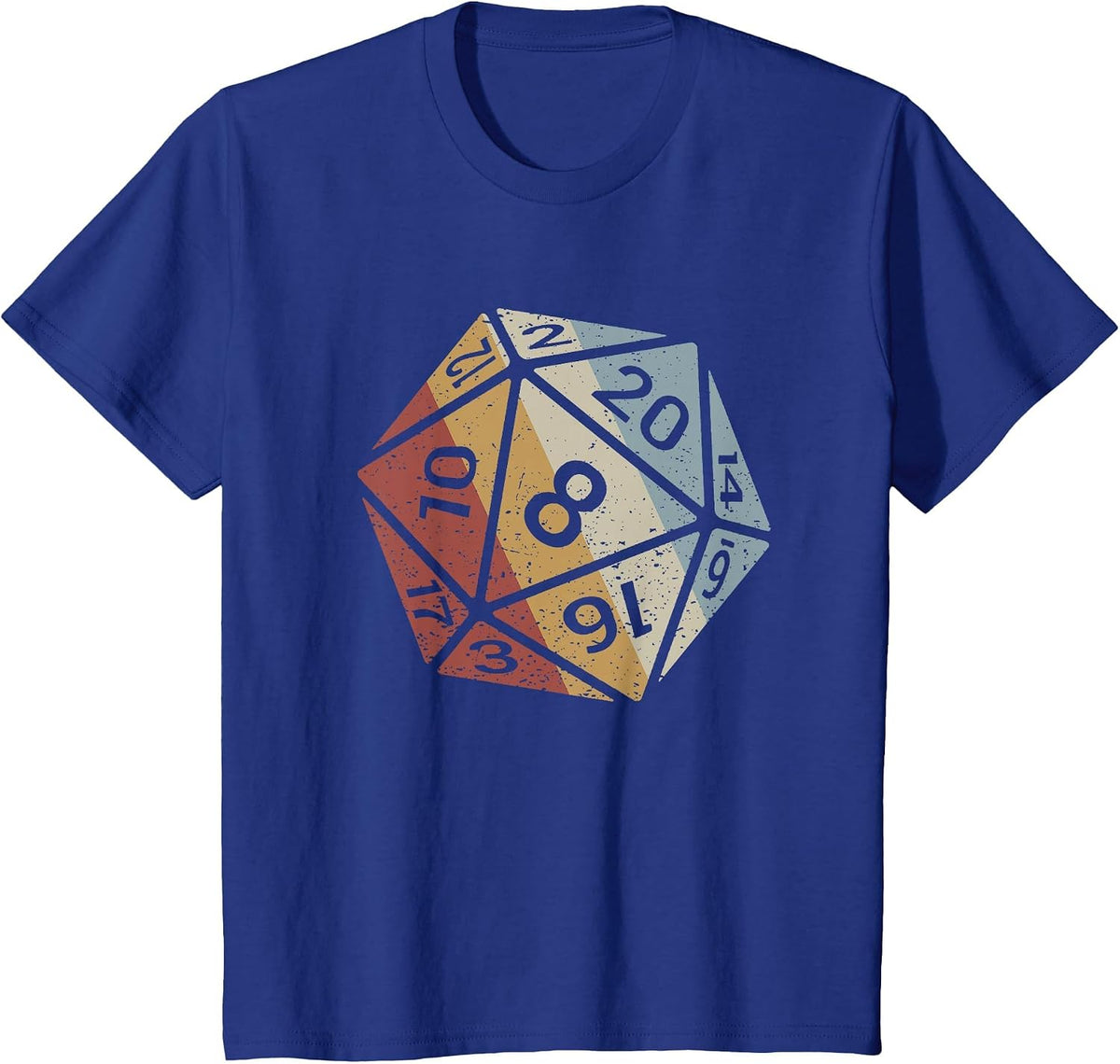 Vintage 20 Sided Die Retro RPG Tabletop Gamer Men T-Shirt - Royal Blue