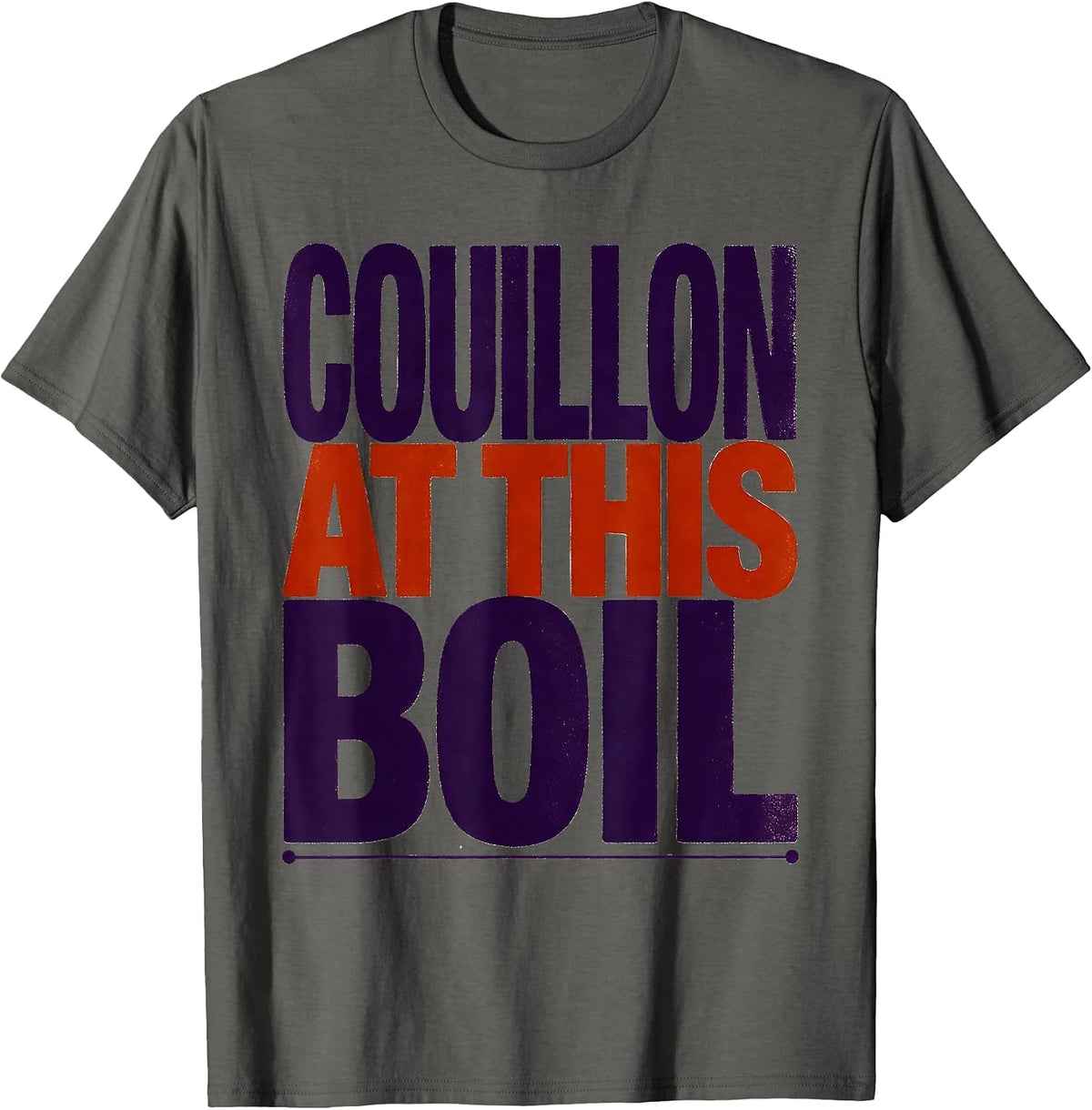Couillon At This Boil Funny Mardi Gras Cajun Crawfish Party T-Shirt - Asphalt Grey