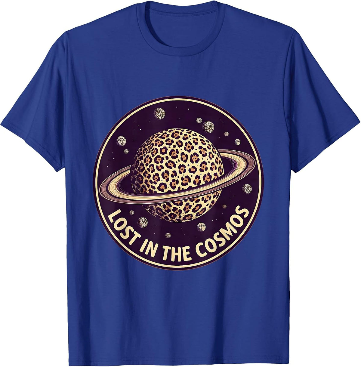 Men's Lost in the Cosmos Galaxy Space Design T-Shirt - Royal Blue