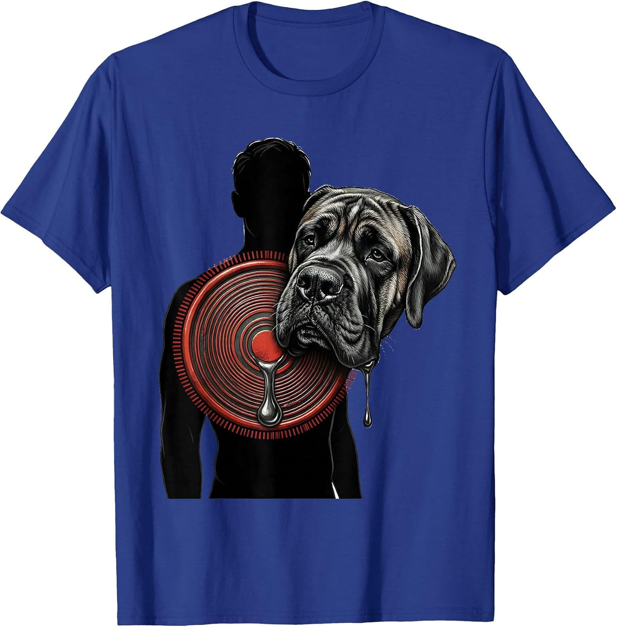 Men's Great Dane Drool Jowl Humor Dog Lover Gift T-Shirt - Royal Blue