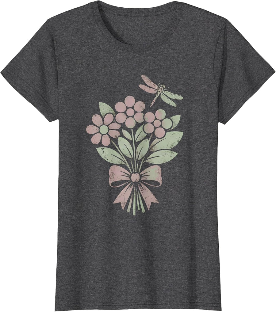 Women's Weightless Woman Floating in Deep Space Design T-Shirt - Dark Heather Grey