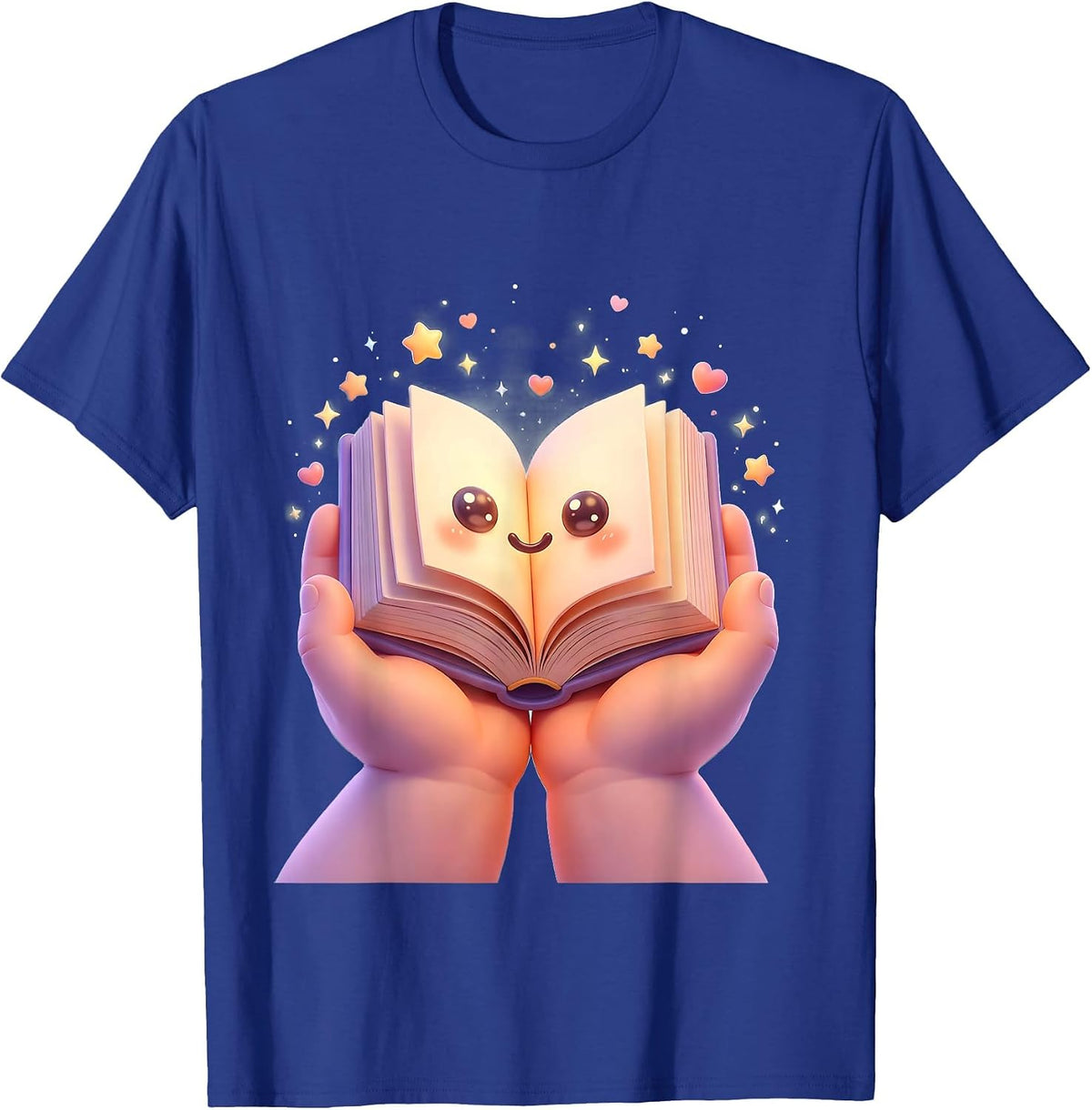 Men's Sped Teacher Glowing Book Illustration Gift T-Shirt - Royal Blue