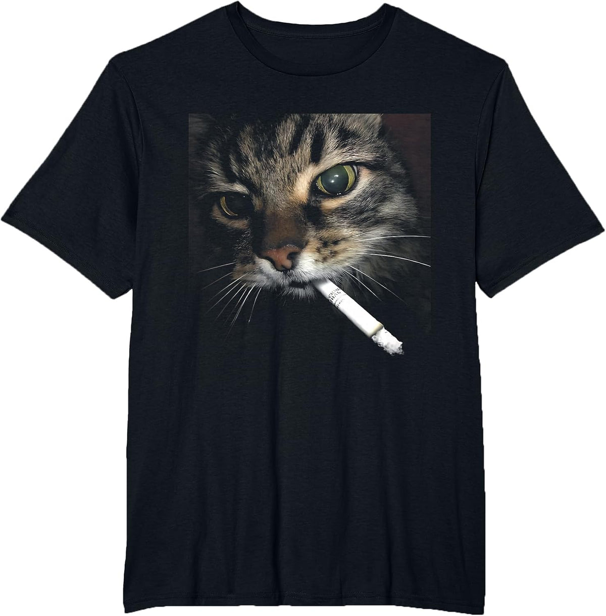 Cat Photo T-Shirt - Black