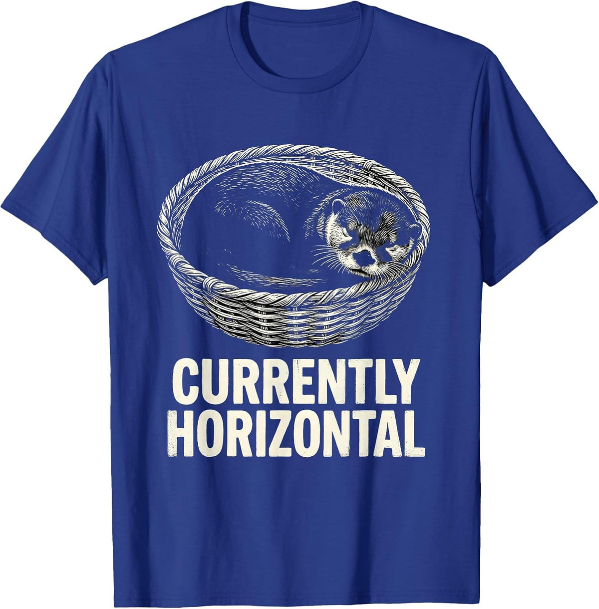 Currently Horizontal Otter Sleepshirt Animal Lover T-Shirt - Royal Blue