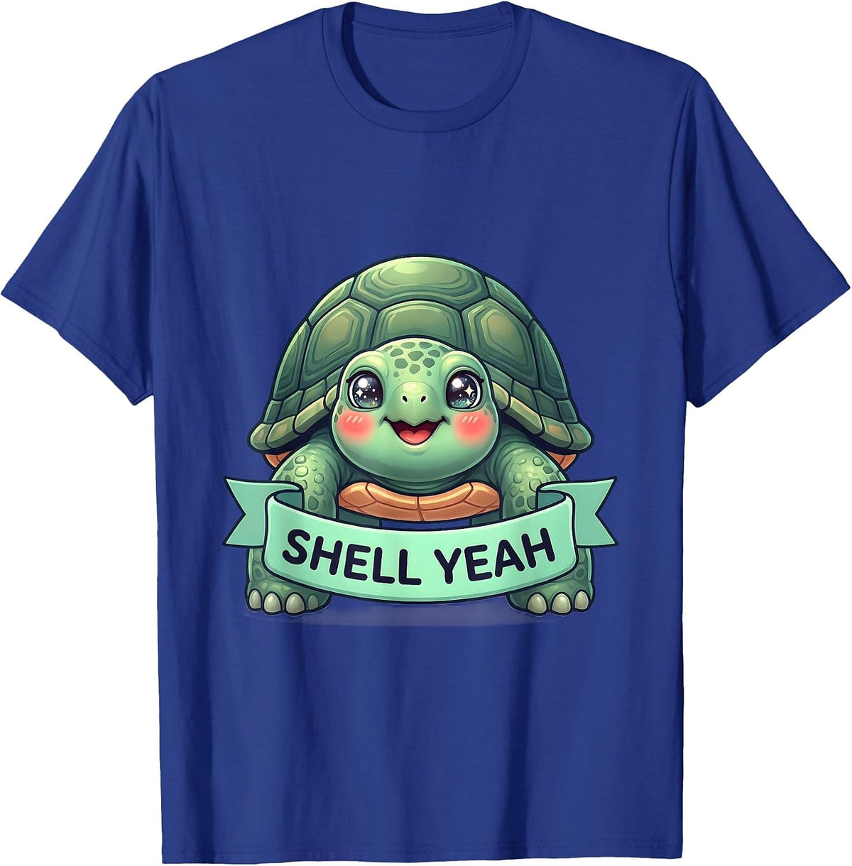 Shell Yeah Funny Turtle Lover Design T-Shirt - Royal Blue