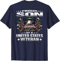 Proud Son of A United States Veteran Military Vet's Child T-Shirt - Navy Blue