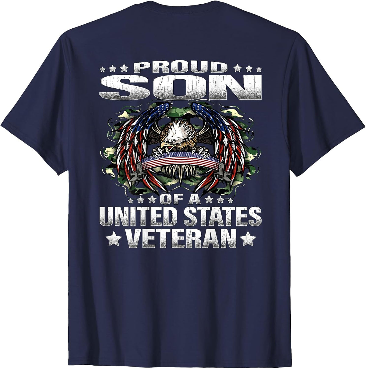 Proud Son of A United States Veteran Military Vet's Child T-Shirt - Navy Blue